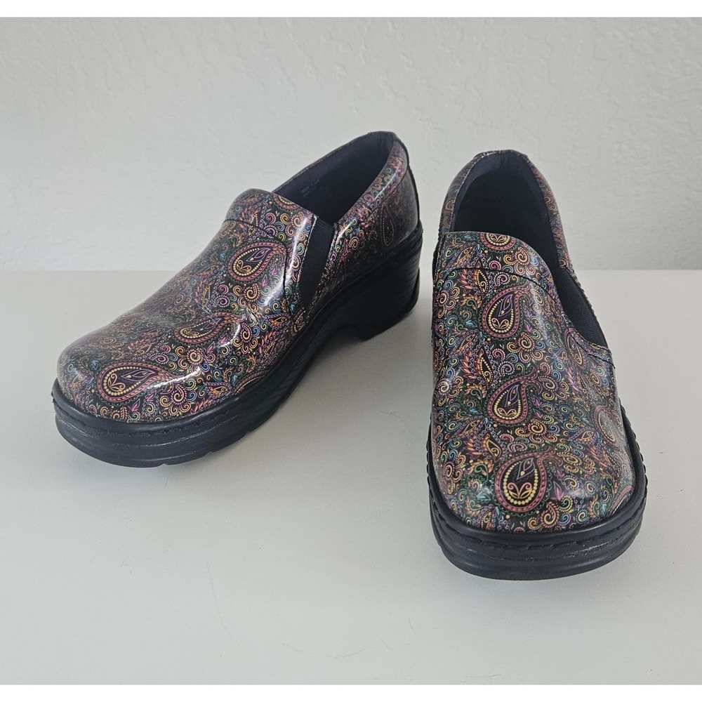 Klogs Naples Clogs Womens 7.5 M Paisley Pattern Slip Resistant Non Marking Shoes